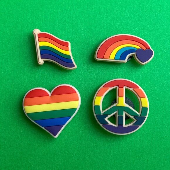 Pride Crocs Shoe Charms Set of 4 - jibbitz Charms - Picture 1 of 3